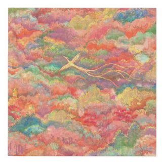 The Phoenix's Flight to Paradise Faux Canvas Print