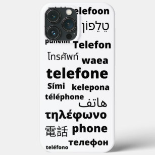 The phone case of many languages