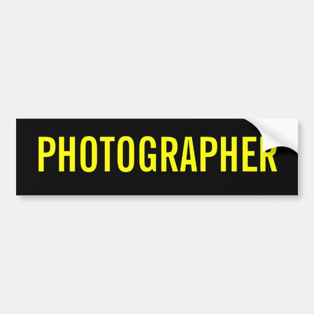 The Photographer Bumper Sticker (Front)