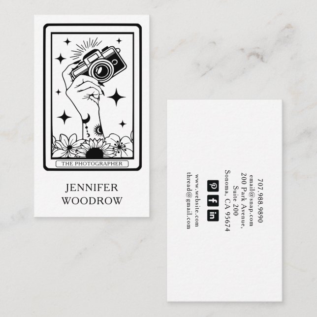 The Photographer Tarot Business Card (Front/Back)