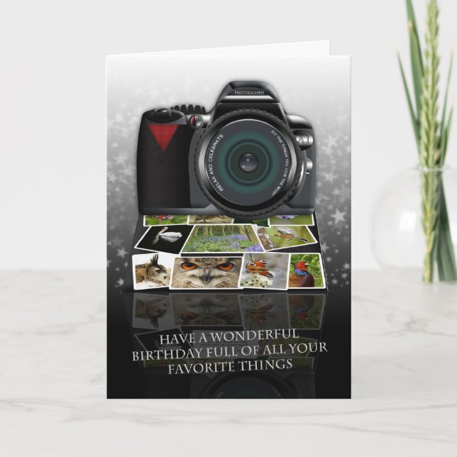 The photography birthday greeting card (Front)