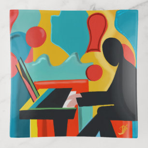 The Pianist - Original Oil Painting Trinket Tray