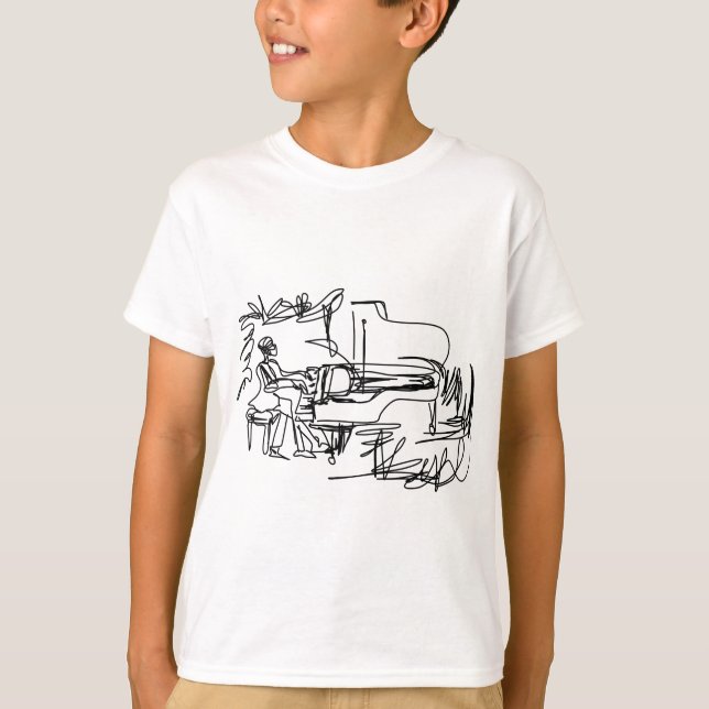 The Pianist - Piano Theme T-Shirt (Front)