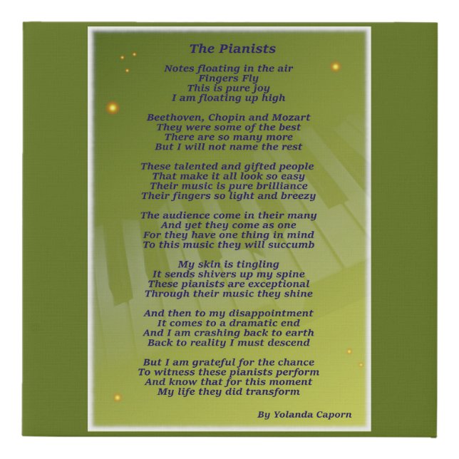 The Pianists Canvas Print (Front)
