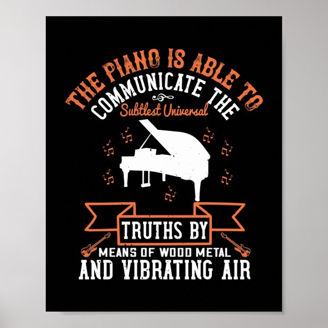 The Piano Is Able To Communicate Poster (Front)