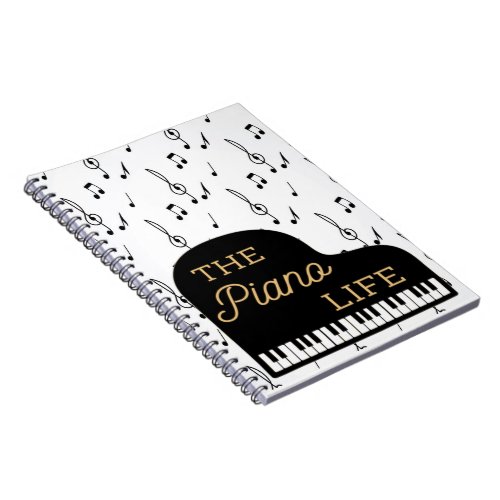 The Piano Life Grand Piano Music Note  Notebook