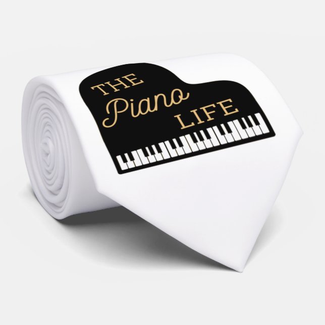 The Piano Life Grand Piano Neck Tie (Rolled)