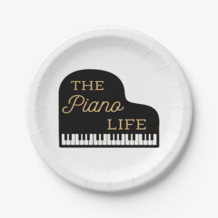 The Piano Life Grand Piano Paper Plates