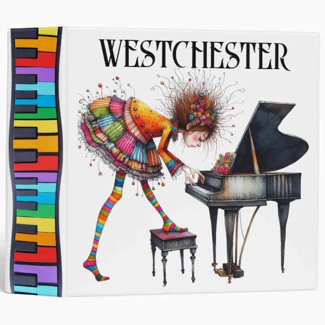 The Piano Player  3 Ring Binder (Front/Spine)