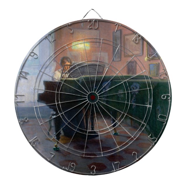 The Piano Player (Pianist) (Female Musician) Dart Board (Front)