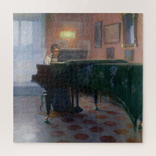 The Piano Player Pianist Female Musician Jigsaw Puzzle