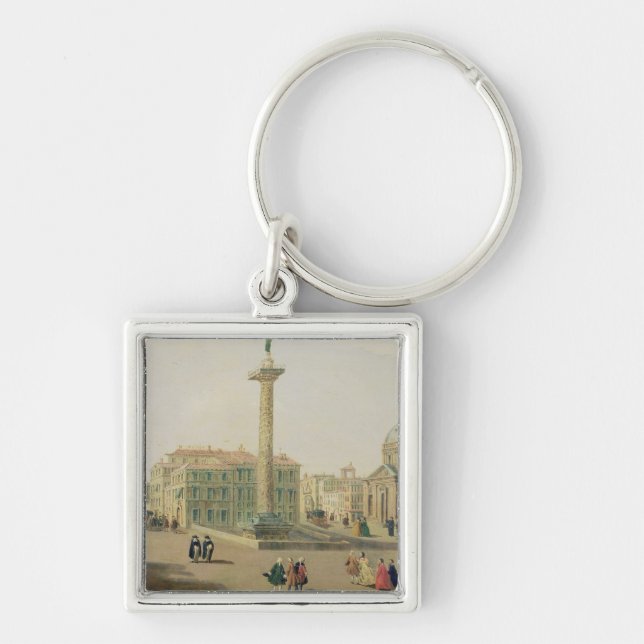 The Piazza Colonna, Rome Keychain (Front)
