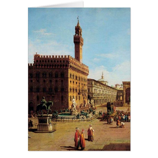 The Piazza della Signoria in Florence Cards (Front)