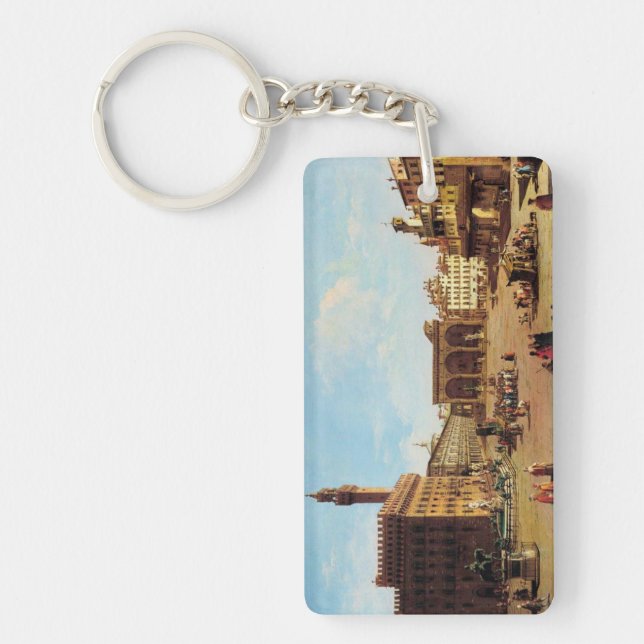 The Piazza della Signoria in Florence Keychain (Front)