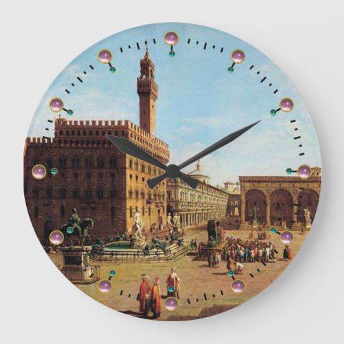 The Piazza della Signoria in Florence Large Clock