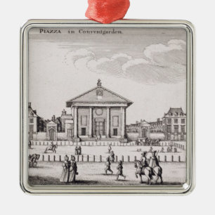The Piazza in Covent Garden, 1647 (engraving) Metal Ornament