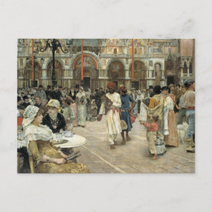 The Piazza of Saint Mark's, Venice, 1883 by Willia Postcard