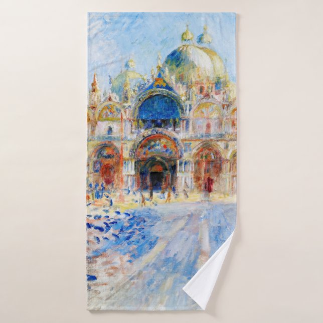 The Piazza San Marco, Renoir Bath Towel (Bath Towel)