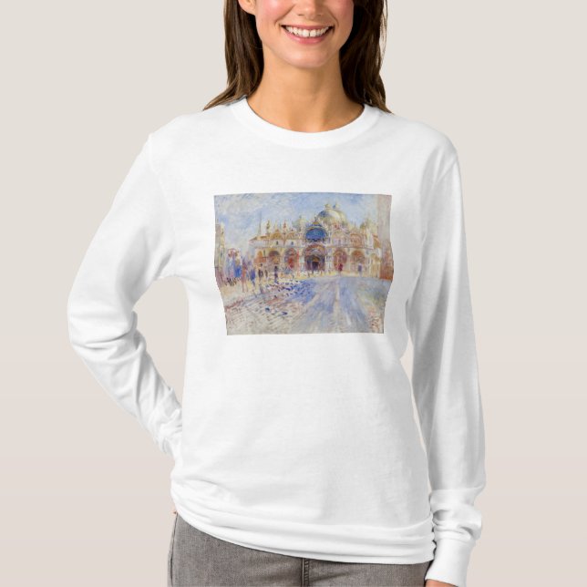 The Piazza San Marco, Venice, 1881 (oil on canvas) T-Shirt (Front)