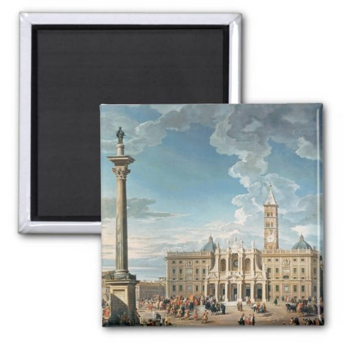 The Piazza Santa Maria Maggiore 1752 Magnet