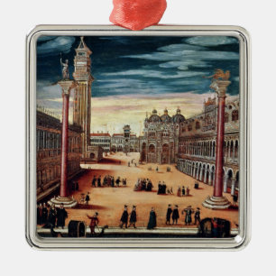 The Piazzetta di San Marco, Venice Metal Ornament