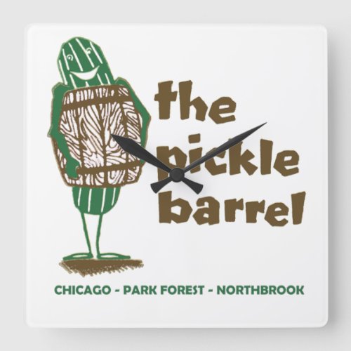 The Pickle Barrel Restaurants of Illinois Square Wall Clock