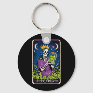 The Pickle Princess Tarot Card Lover Women Girl Keychain