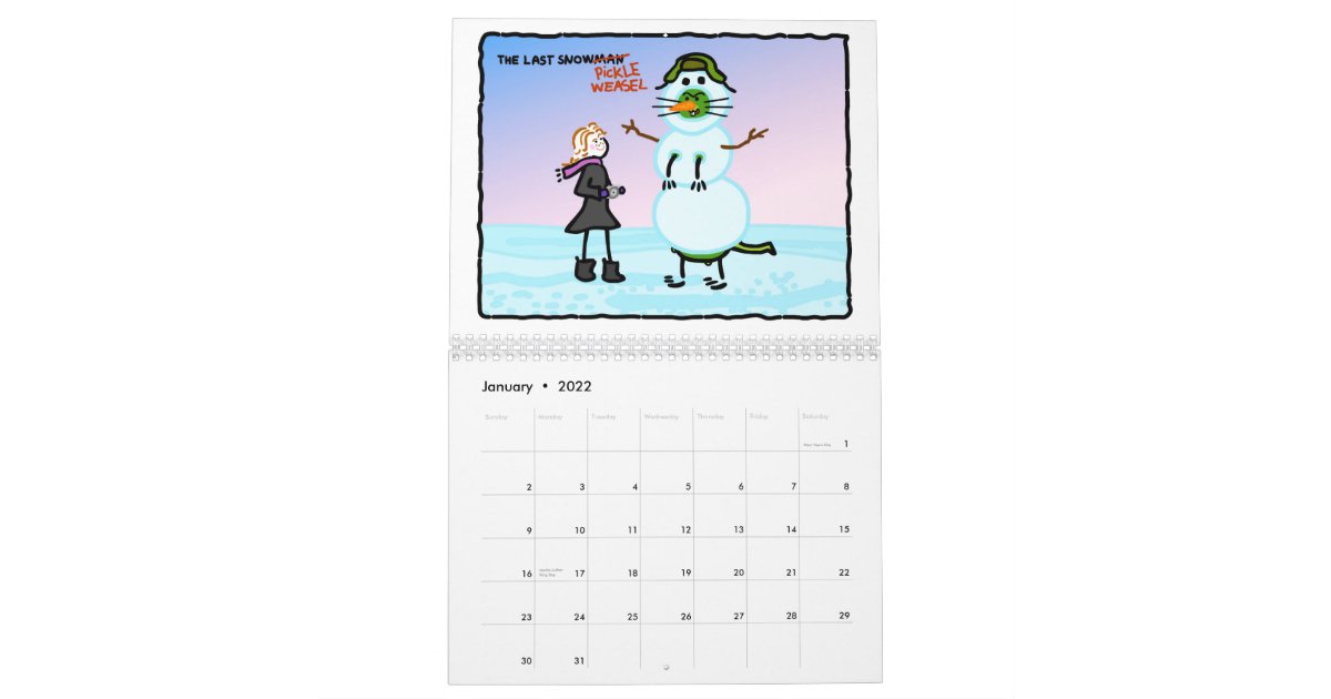 The Pickle Weasel Calendar Calendar Zazzle com