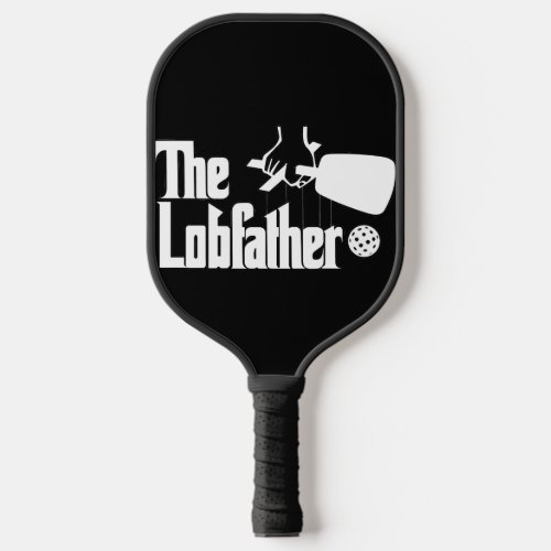 The Pickleball Lobfather Movie Black and White Pickleball Paddle