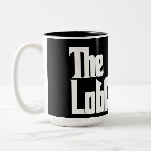 The Pickleball Lobfather Movie Black and White Two_Tone Coffee Mug
