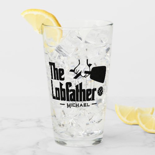 The Pickleball Lobfather Movie Personalized Glass