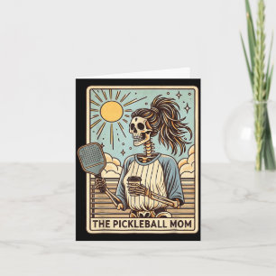 The pickleball mom tarot card halloween skeleton