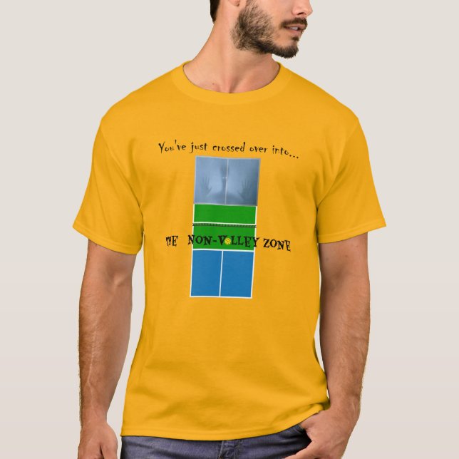 The Pickleball Non-Volley Zone, Kitchen Humor T-Shirt (Front)