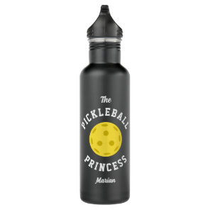 The Pickleball Princess Cute Fun Typography   Stainless Steel Water Bottle