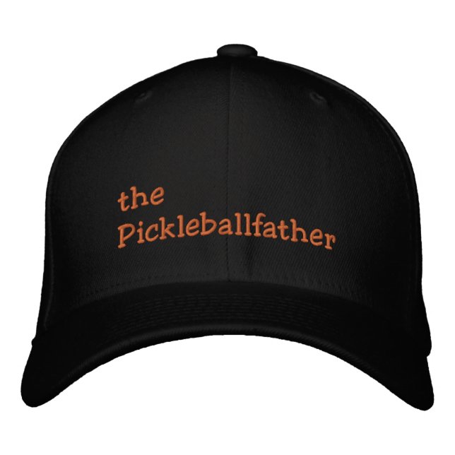 the Pickleballfather Embroidered Baseball Cap (Front)