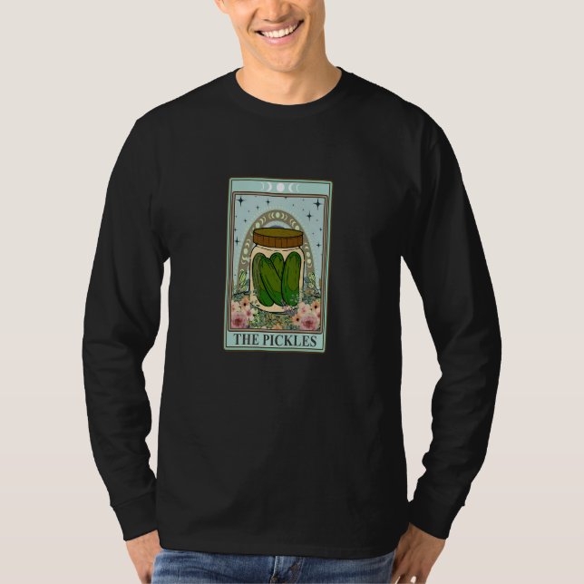 The Pickles Tarot Card  Pickle  Dill Pickle Humor T-Shirt (Front)
