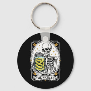The Pickles Tarot Card Skeleton Canning Season Gar Keychain
