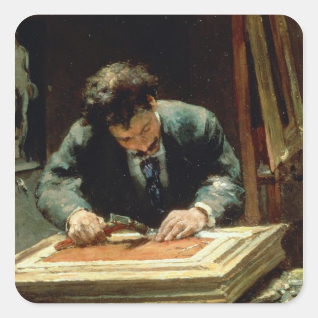 The Picture Framer, 1878 Square Sticker (Front)