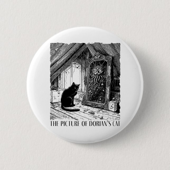 The Picture of Dorian’s Cat Button (Front)