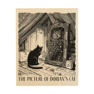 The Picture of Dorian’s Cat Wood Wall Art