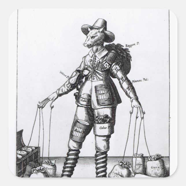 The Picture of Pattenty', c.1641-50 Square Sticker (Front)
