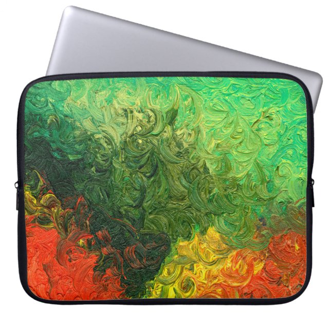 the picture painted in oil. background oil paintin laptop sleeve (Front)