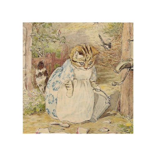 The Pie and the Patty Pan by Beatrix Potter Wood Wall Art