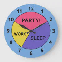 The Pie Chart of Life clock | Zazzle