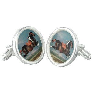 The Piebald Horse "Cehero' Rearing Cufflinks