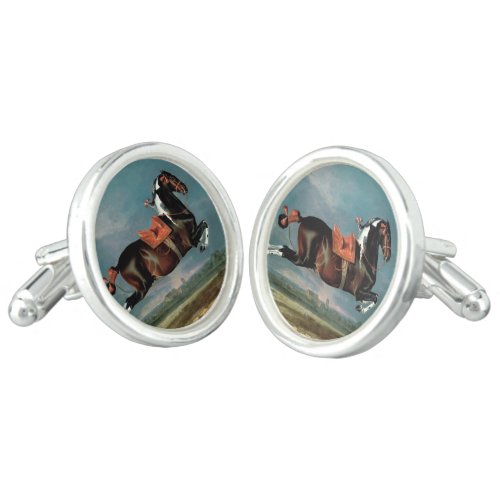 The Piebald Horse Cehero Rearing Cufflinks