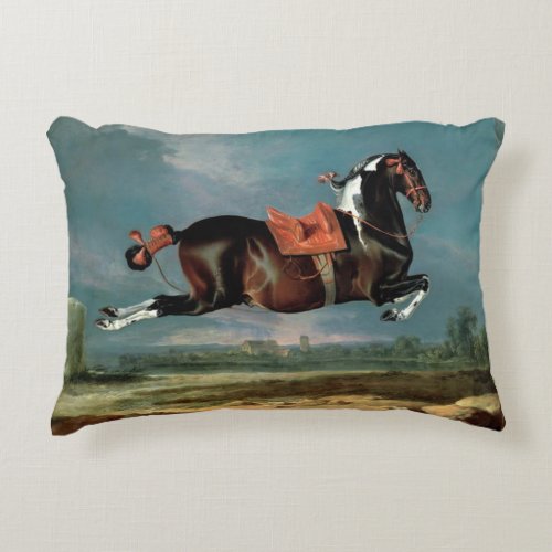 The Piebald Horse Cehero Rearing Decorative Pillow