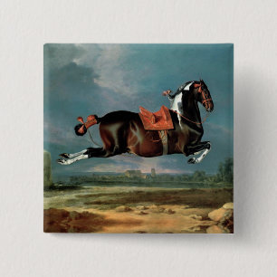 The Piebald Horse "Cehero' Rearing Monogram Button