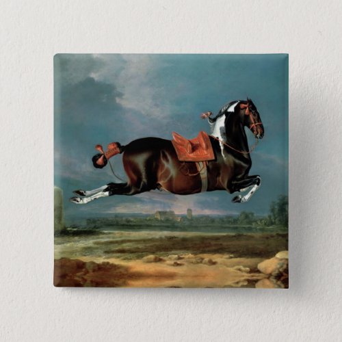 The Piebald Horse Cehero Rearing Monogram Button