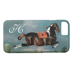 The Piebald Horse "Cehero' Rearing Monogram iPhone 8/7 Case